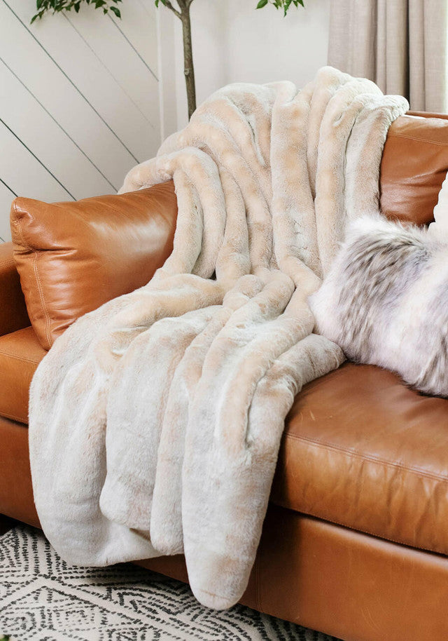 Couture Collection Throw Pearl Mink 
60" x 72"