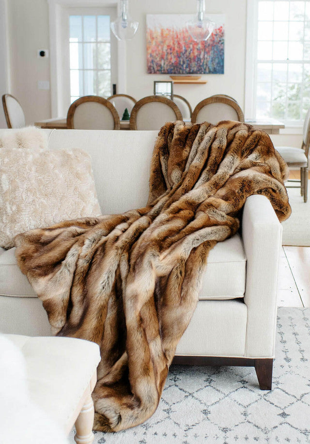 Signature Series Fisher Faux Fur Throws 60" x 72"