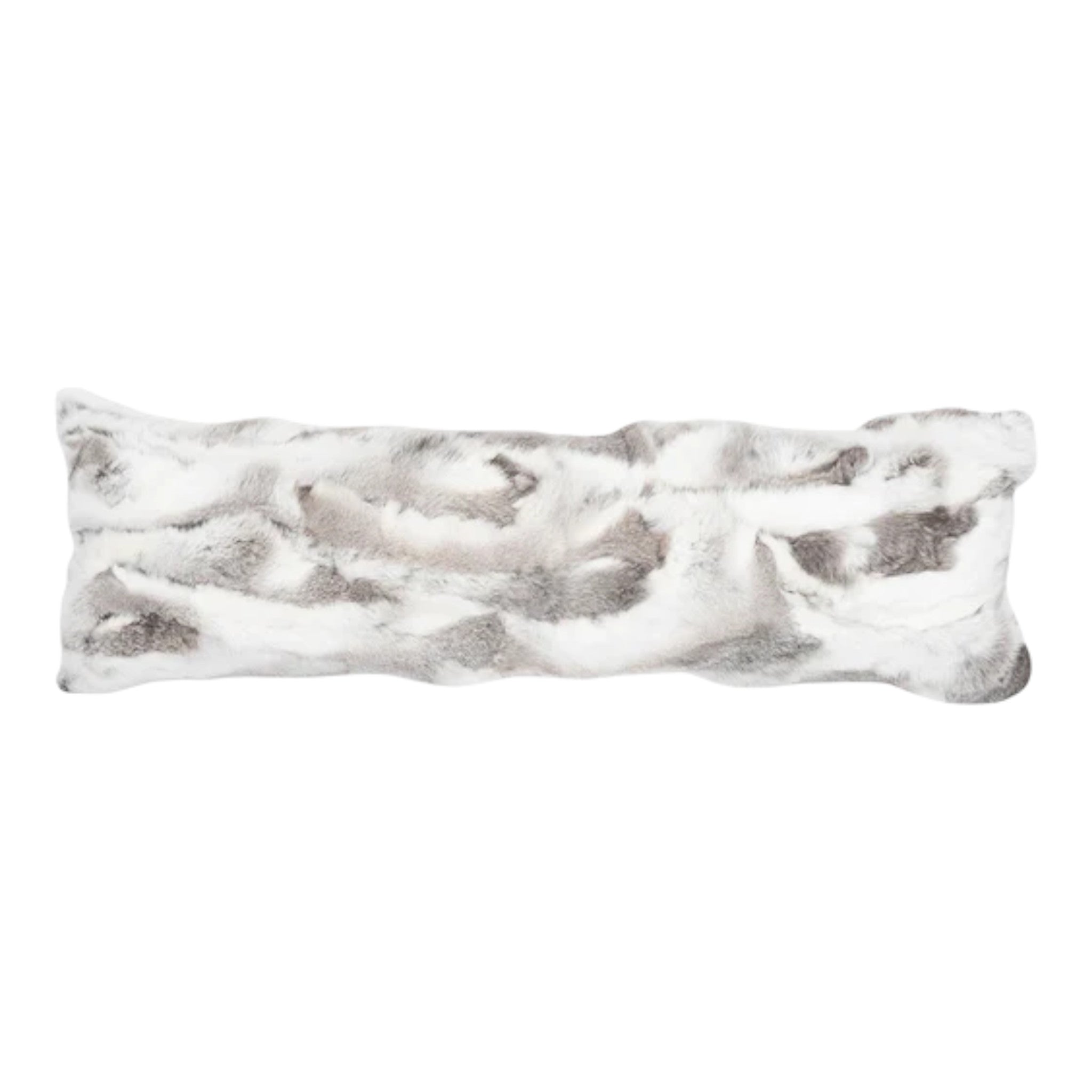 Grey Pieced Rabbit Lumbar 12" x 40"