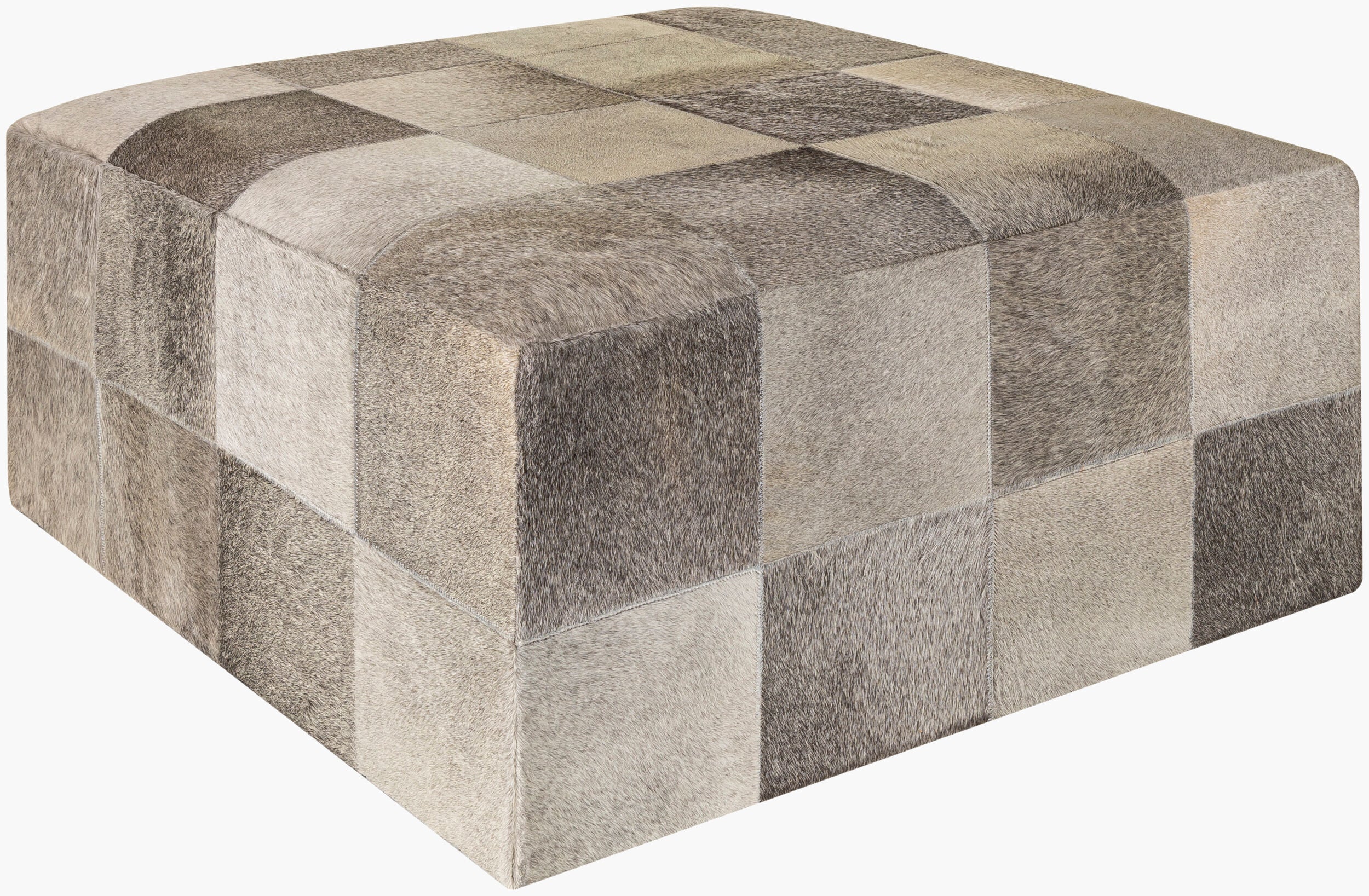 Hair on Hide Ottoman 2 Color Options