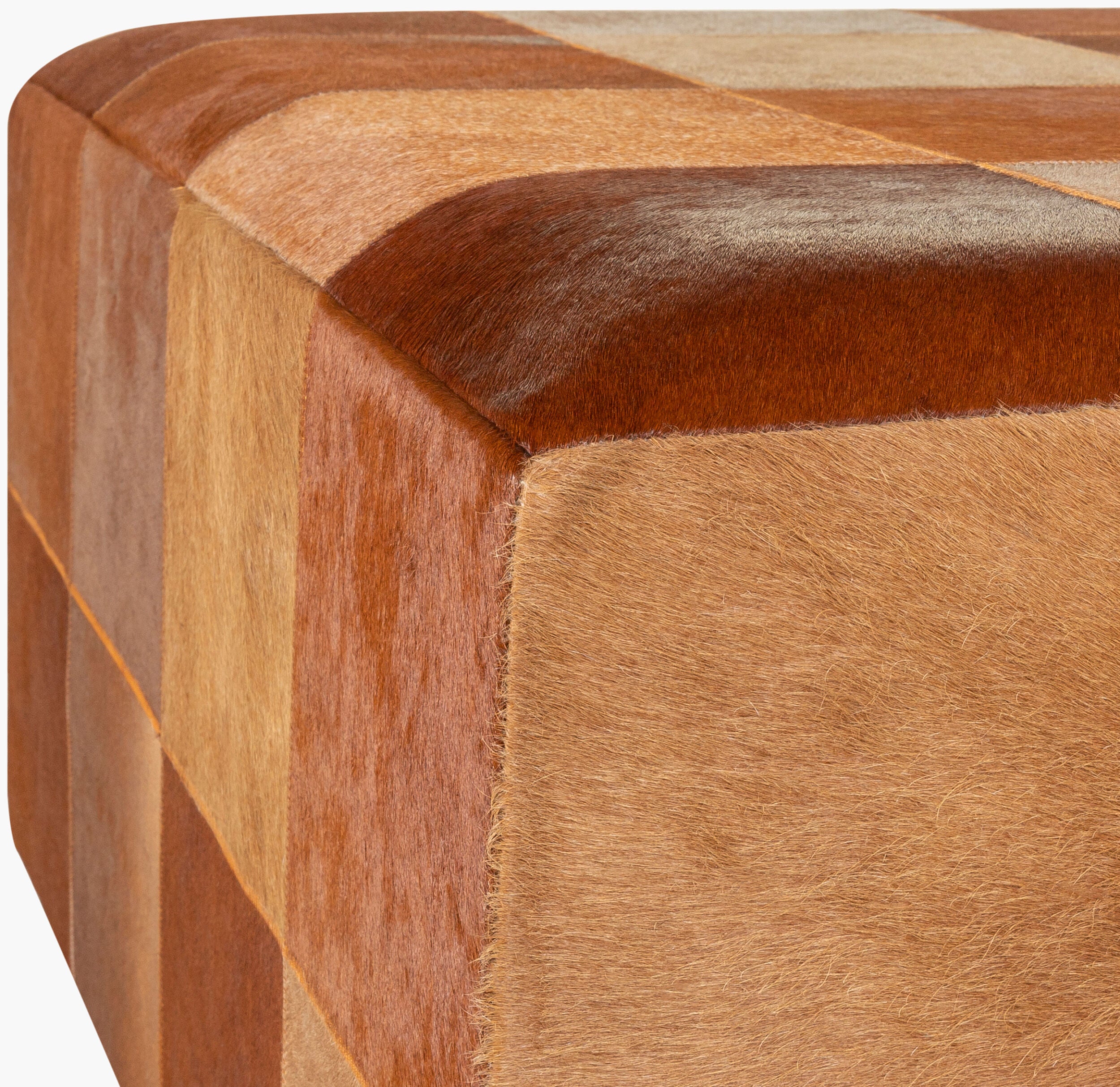 Hair on Hide Ottoman 2 Color Options