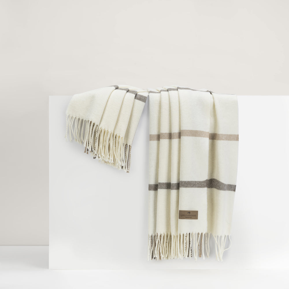 Barnwood & Dune Tattersall Plaid Throw