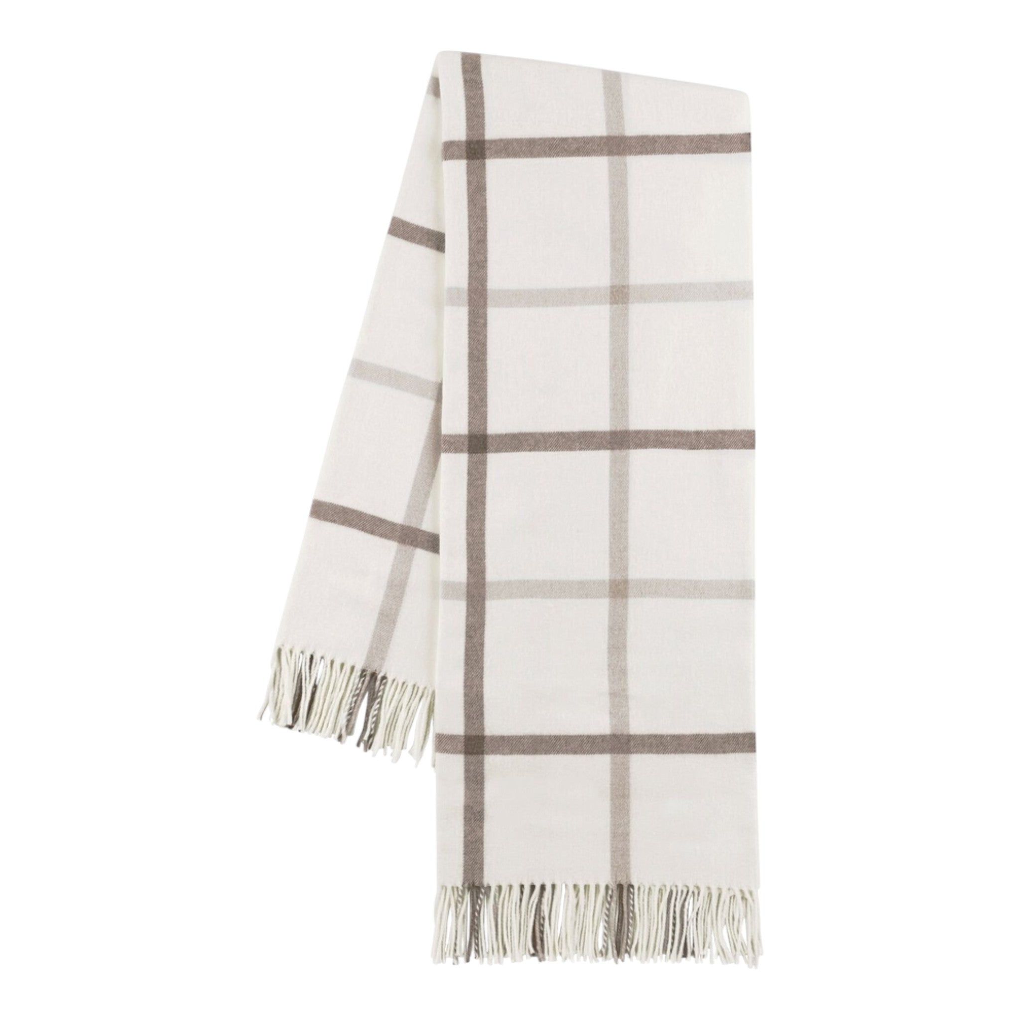 Barnwood & Dune Tattersall Plaid Throw