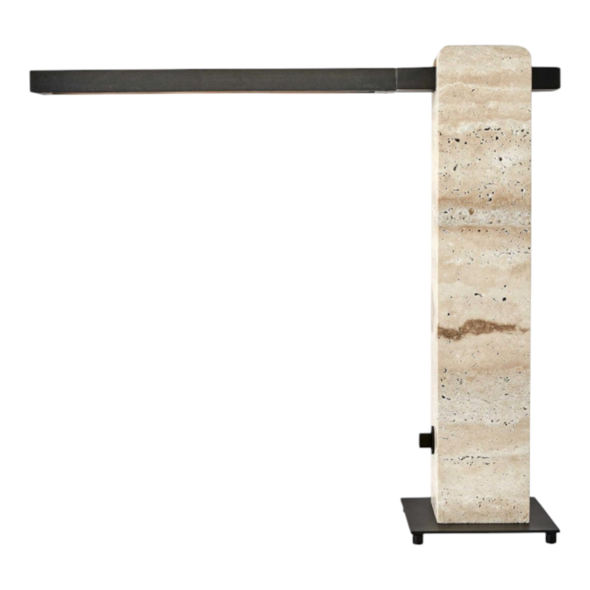 Director Table Lamp | Travertine 17" H
