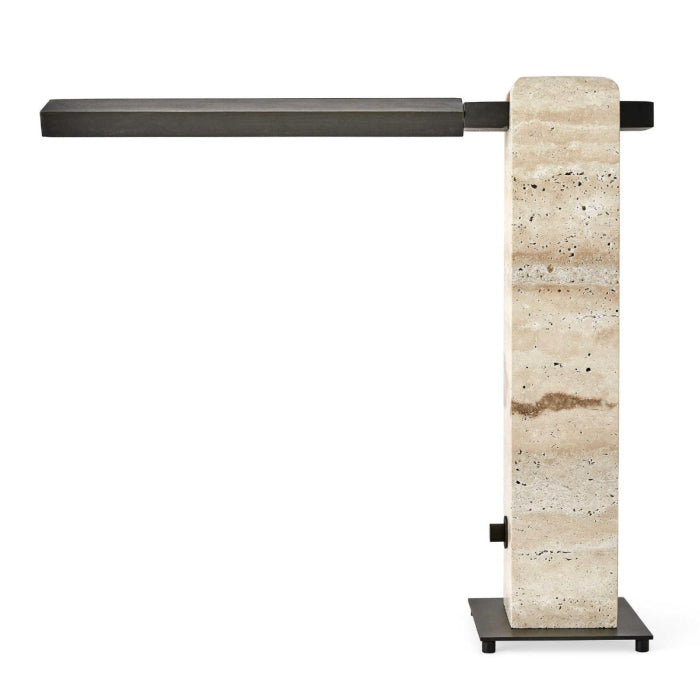Director Table Lamp | Travertine 17" H