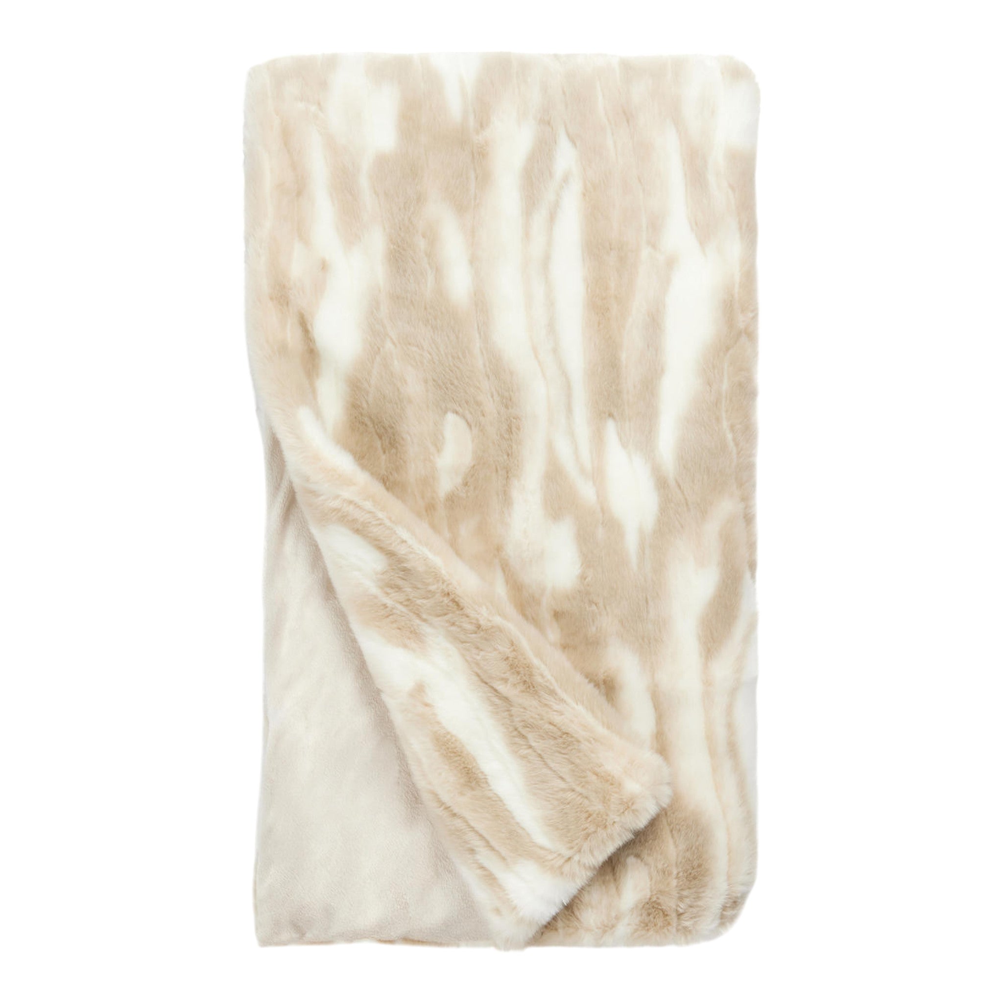 Winter Rabbit Faux Fur Throw