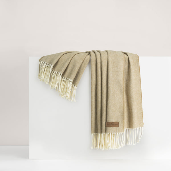 White Truffle Italian Herringbone Throw