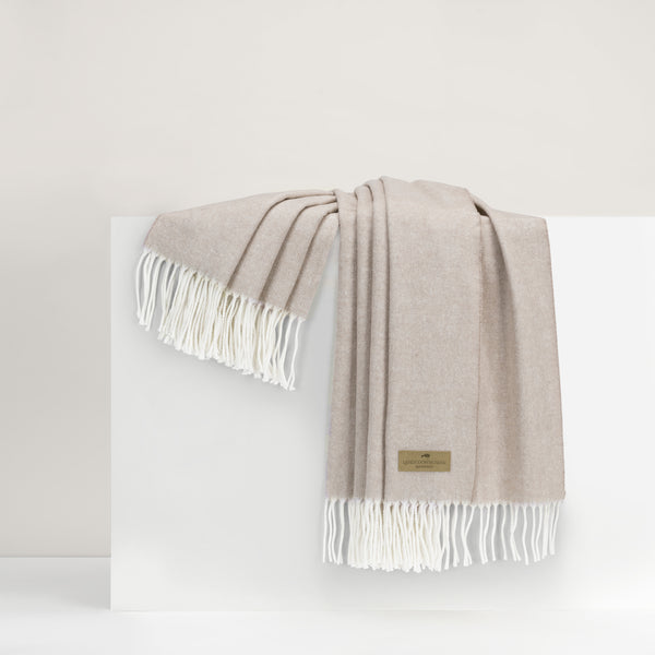 Smokey Mauve Italian Herringbone Throw