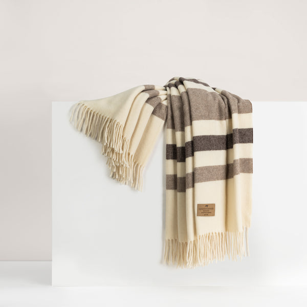 Beige & Taupe Italian Riviera Cashmere Throw