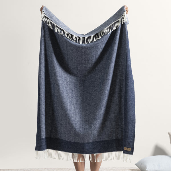 Border Herringbone Throw