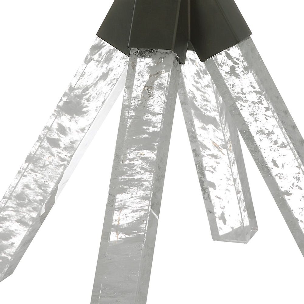 Double Cross Quartz Crystal Table Lamp