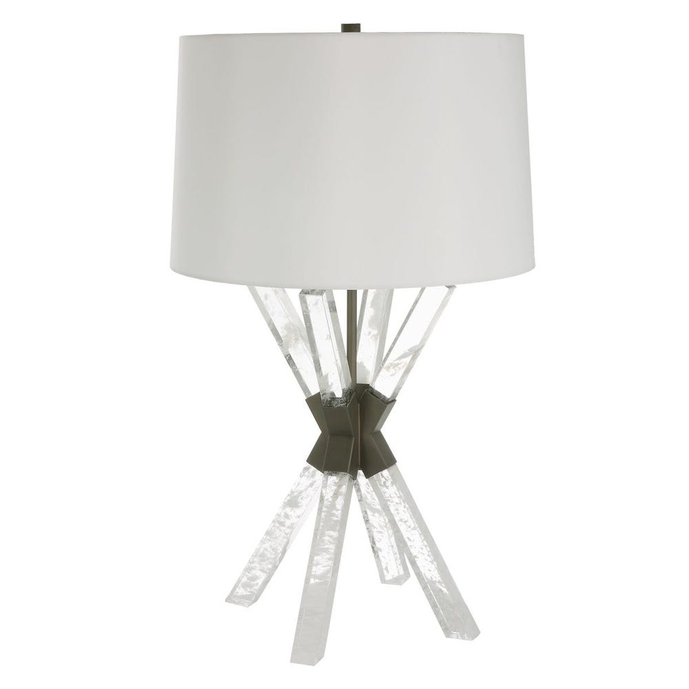 Double Cross Quartz Crystal Table Lamp