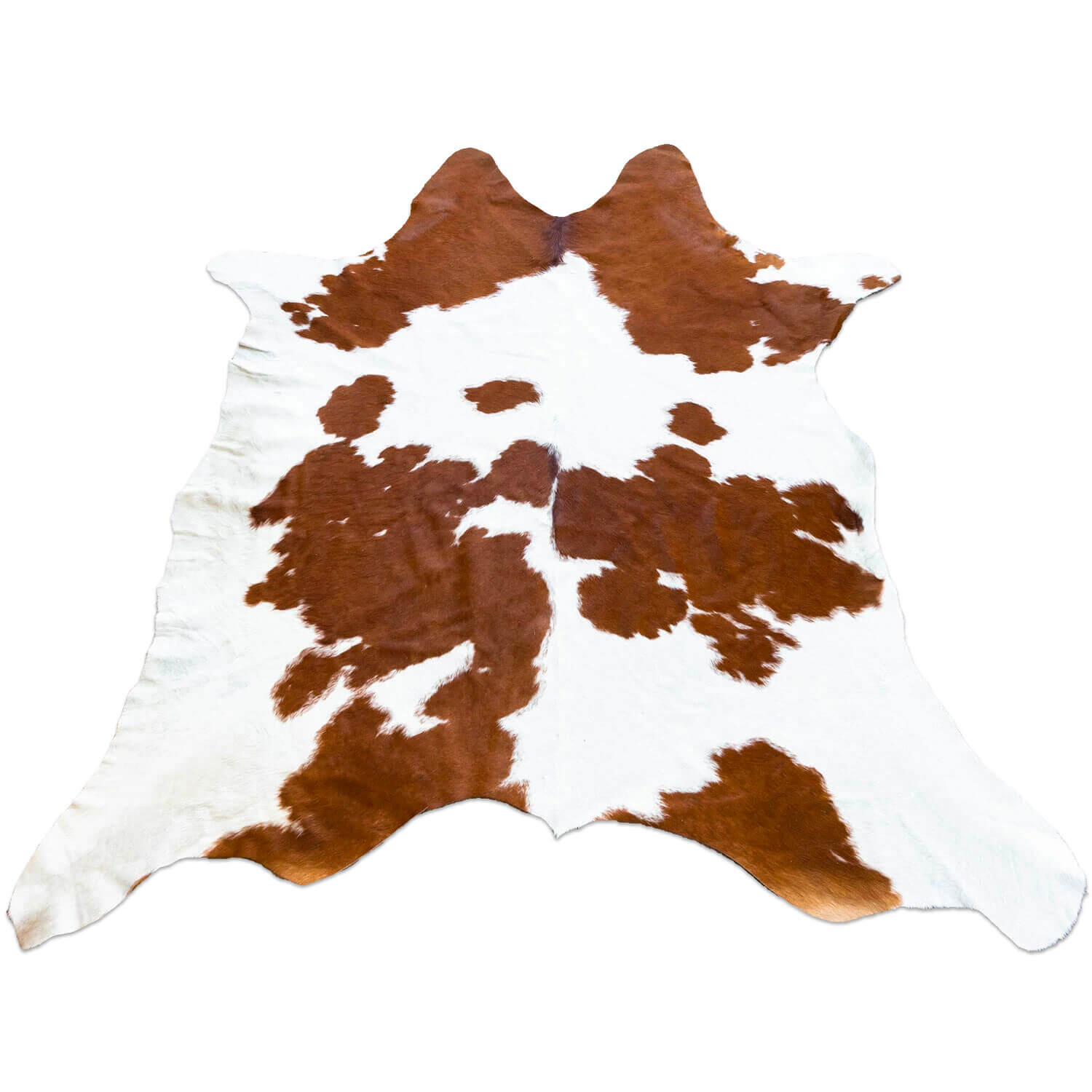 Brown and White Cowhide