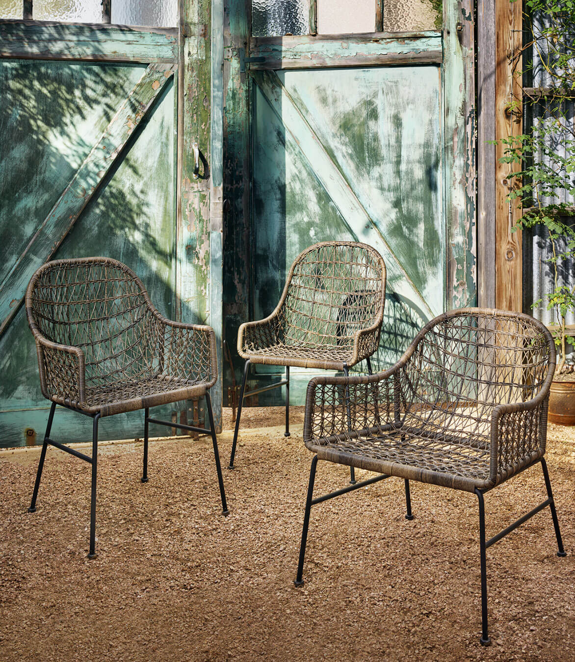 Woven Outdoor Dining Chair - Room View
